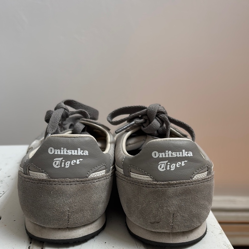 Onitsuka Tiger by Asics Gray and White Retro Sneakers - Picture 2 of 4